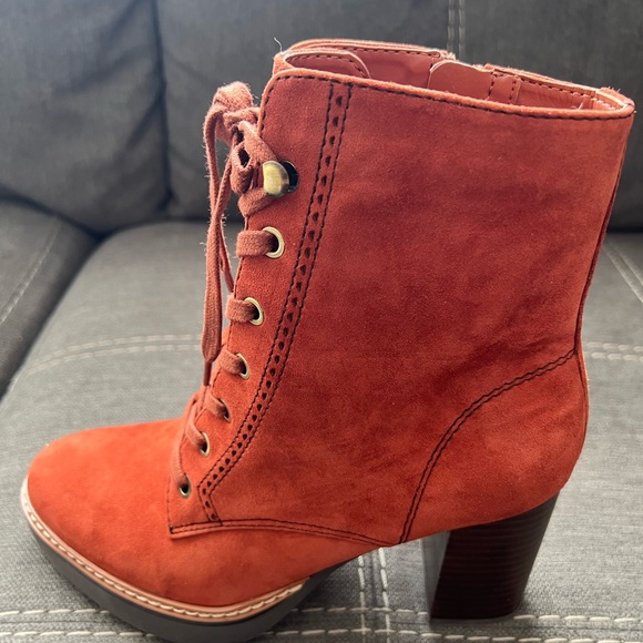 Naturalizer Suede Lace Up Booties sz. 7.5 - Picture 3 of 9